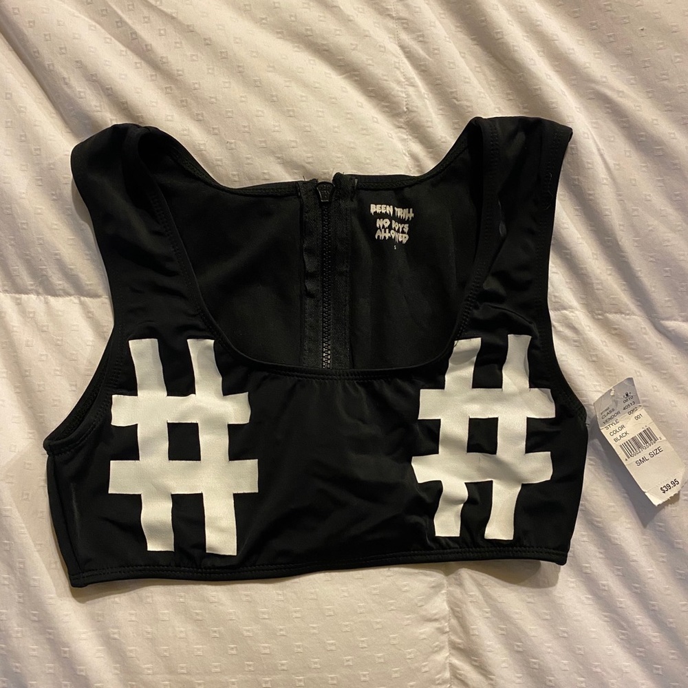 Been trill hashtag bathing suit top